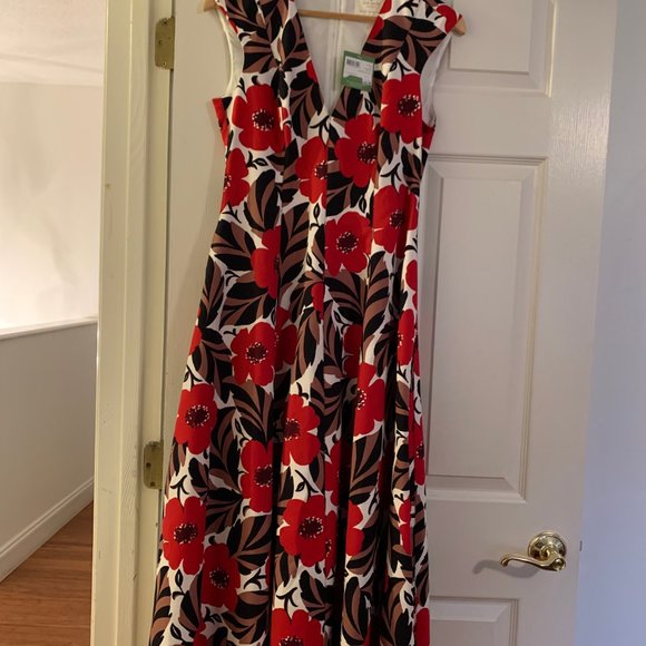 SOLD 🚧🚧! Kate Spade Poppy Field Dress Sz 4 - Picture 4 of 8